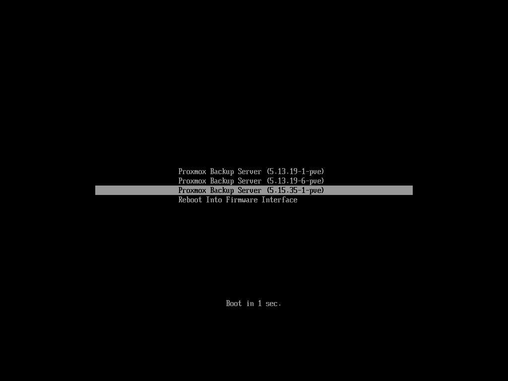 systemd-boot screen