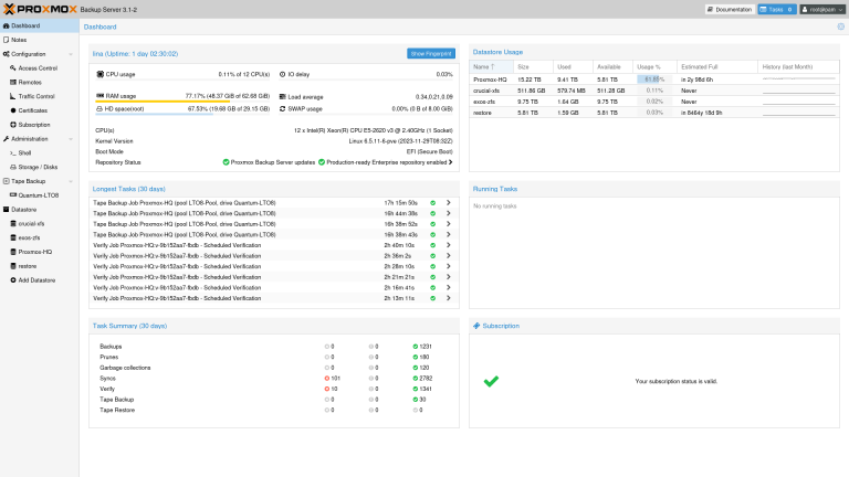 Proxmox Backup Server